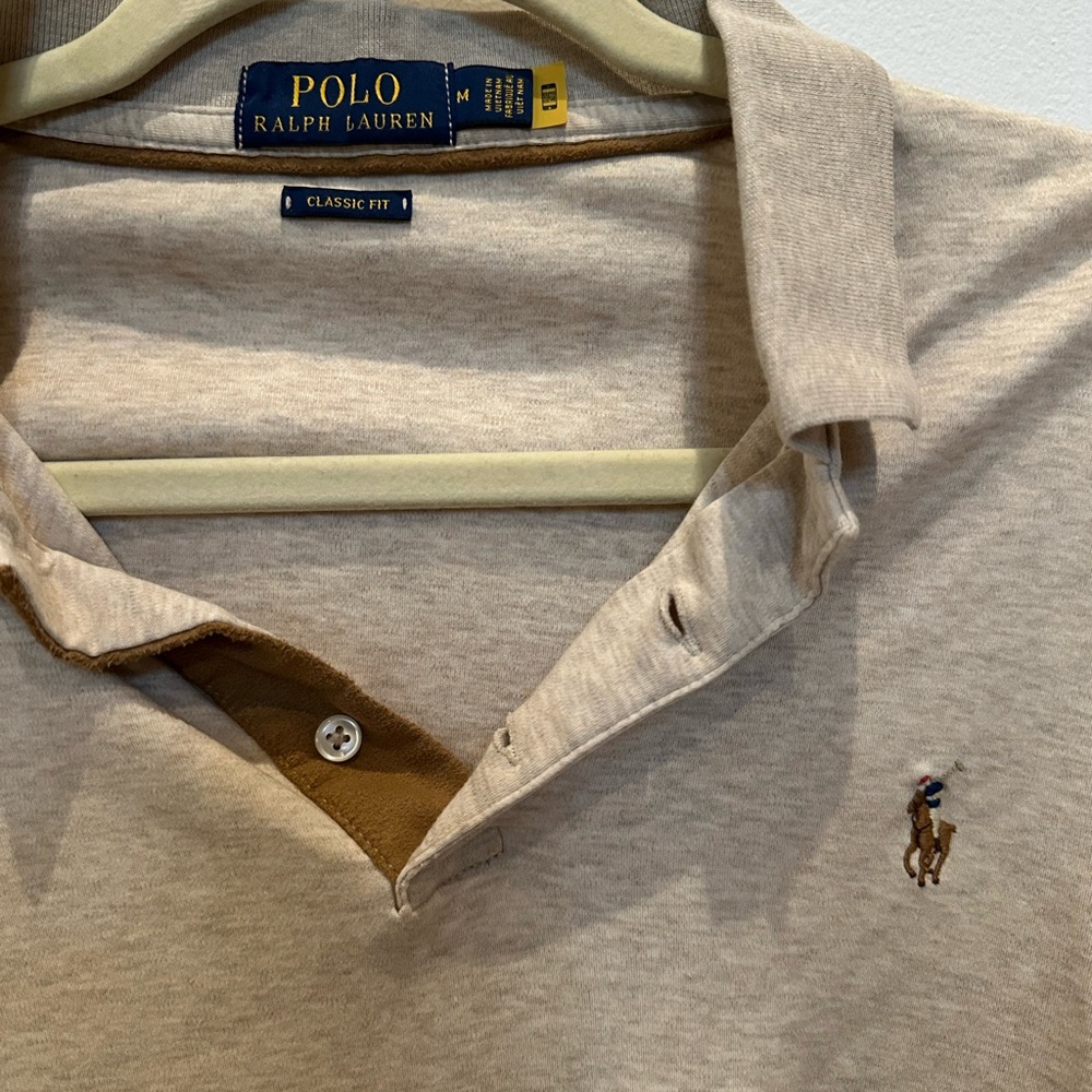Polo by Ralph Lauren Men's Beige Polo Shirt